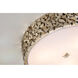 Mosaic 3 Light Silver Bath/Flush Mounts Ceiling Light in Silver Leaf with Antique